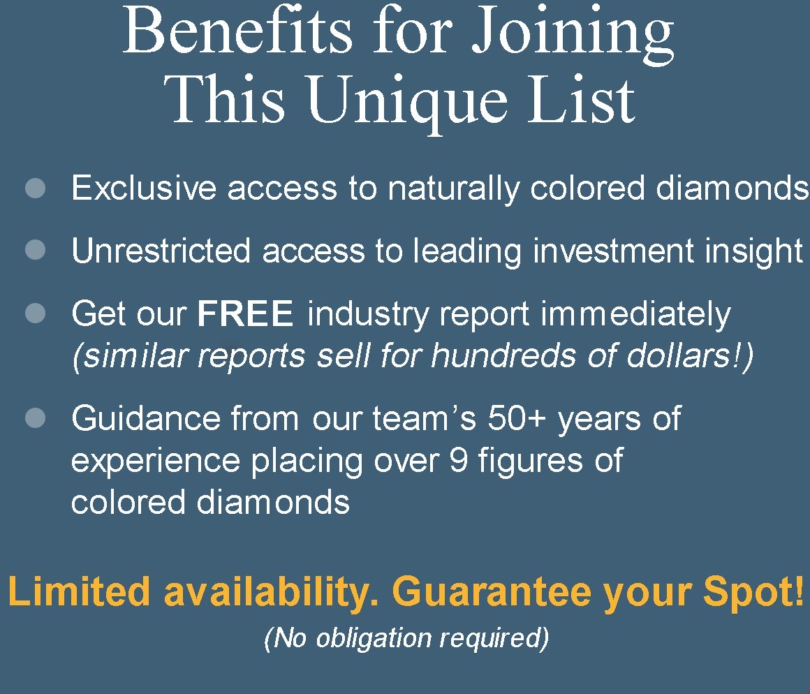 2020 Colored Diamond Placement Program